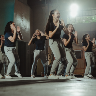 Group of girls dancing